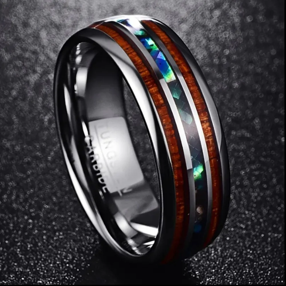 Tungsten Steel Band Mens Ring